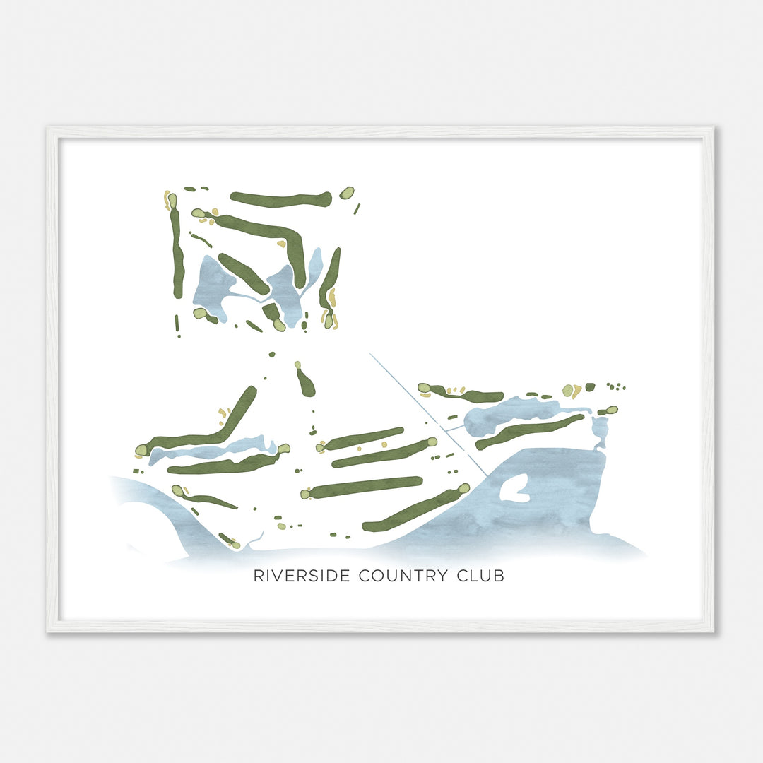 Print of Riverside Country Club Modern Map