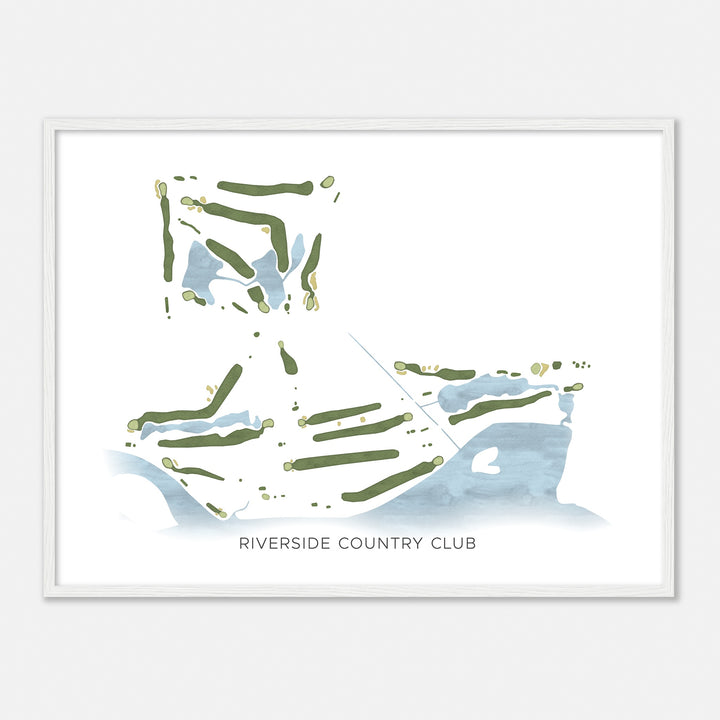 Print of Riverside Country Club Modern Map