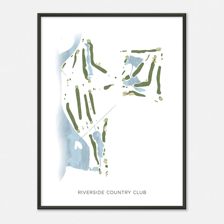 Print of Riverside Country Club Modern Map