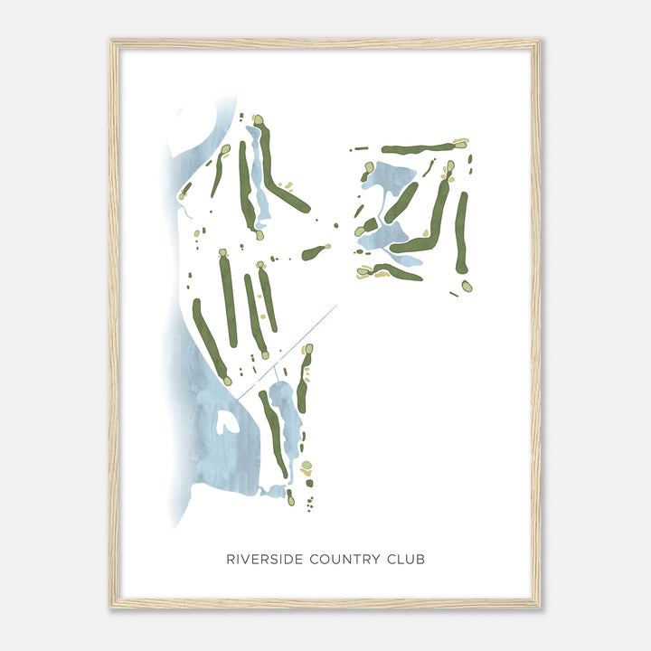 Print of Riverside Country Club Modern Map