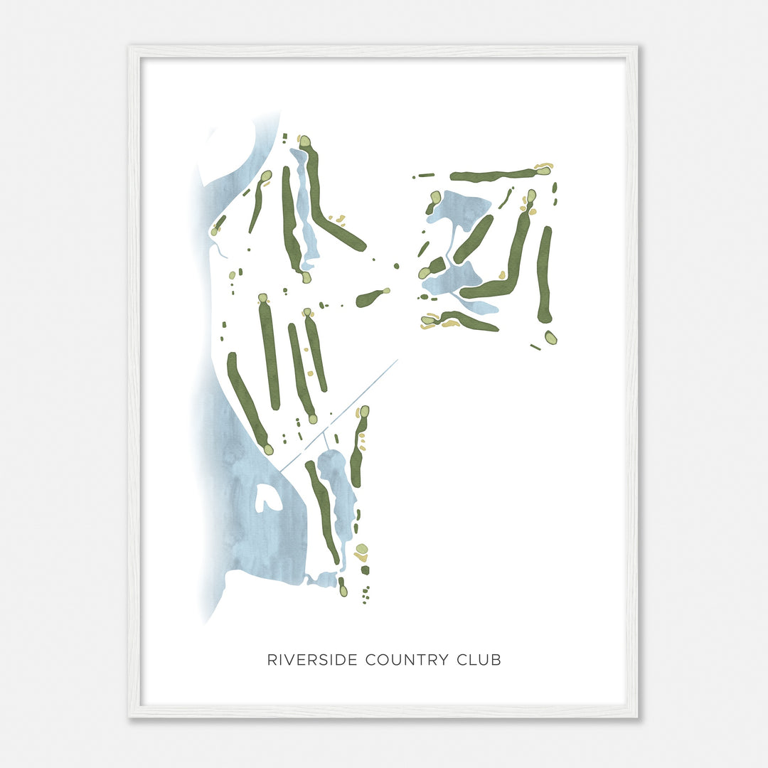 Print of Riverside Country Club Modern Map