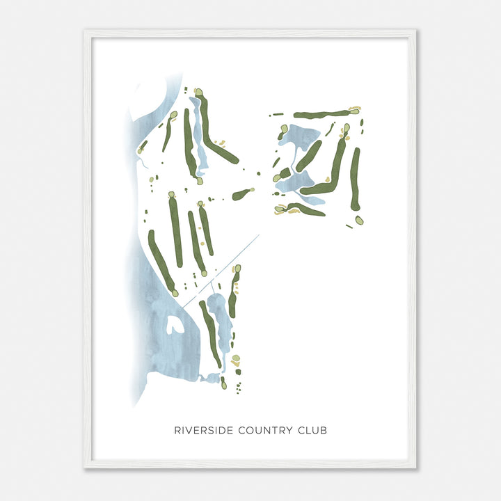 Print of Riverside Country Club Modern Map
