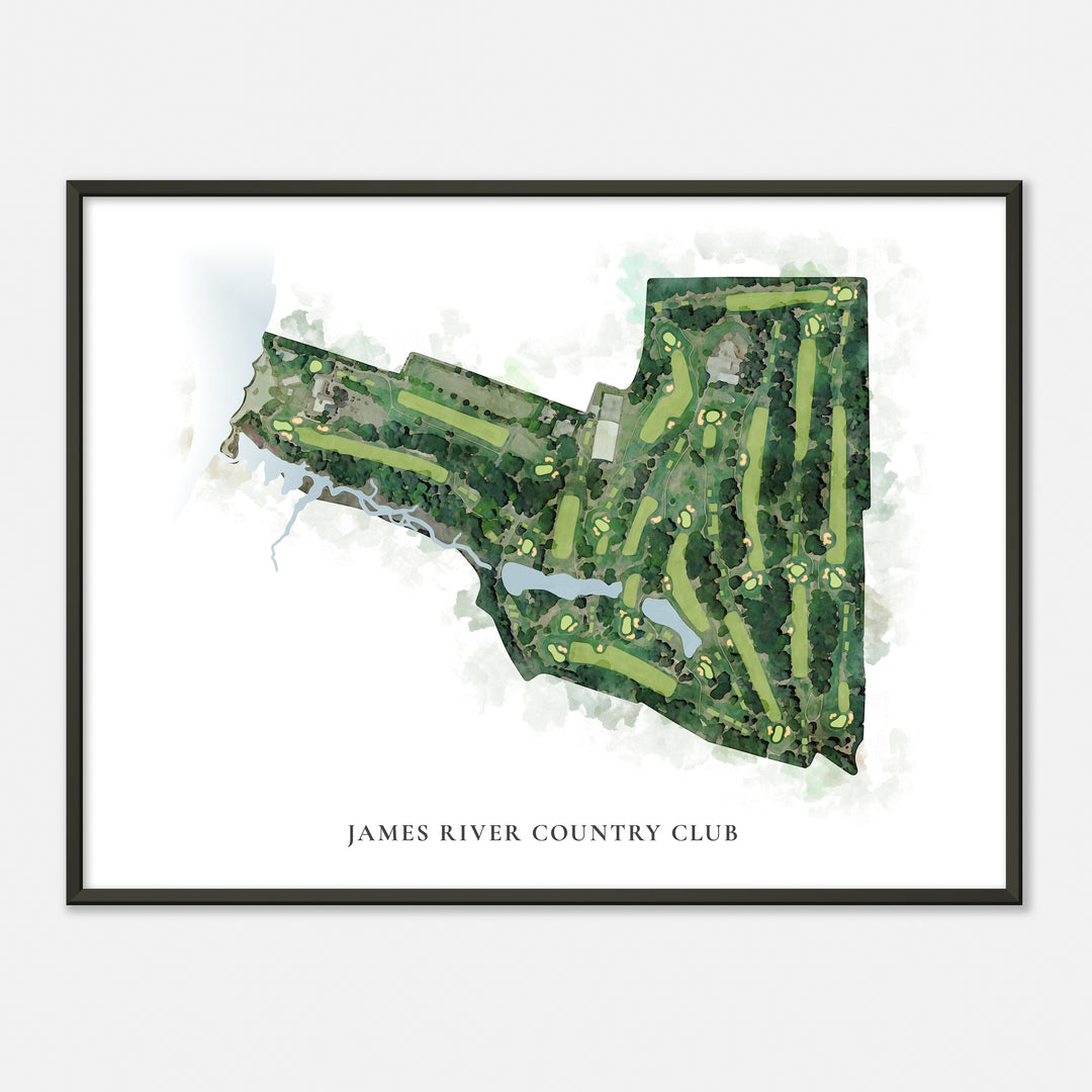 Print of James River Country Club Classic Map