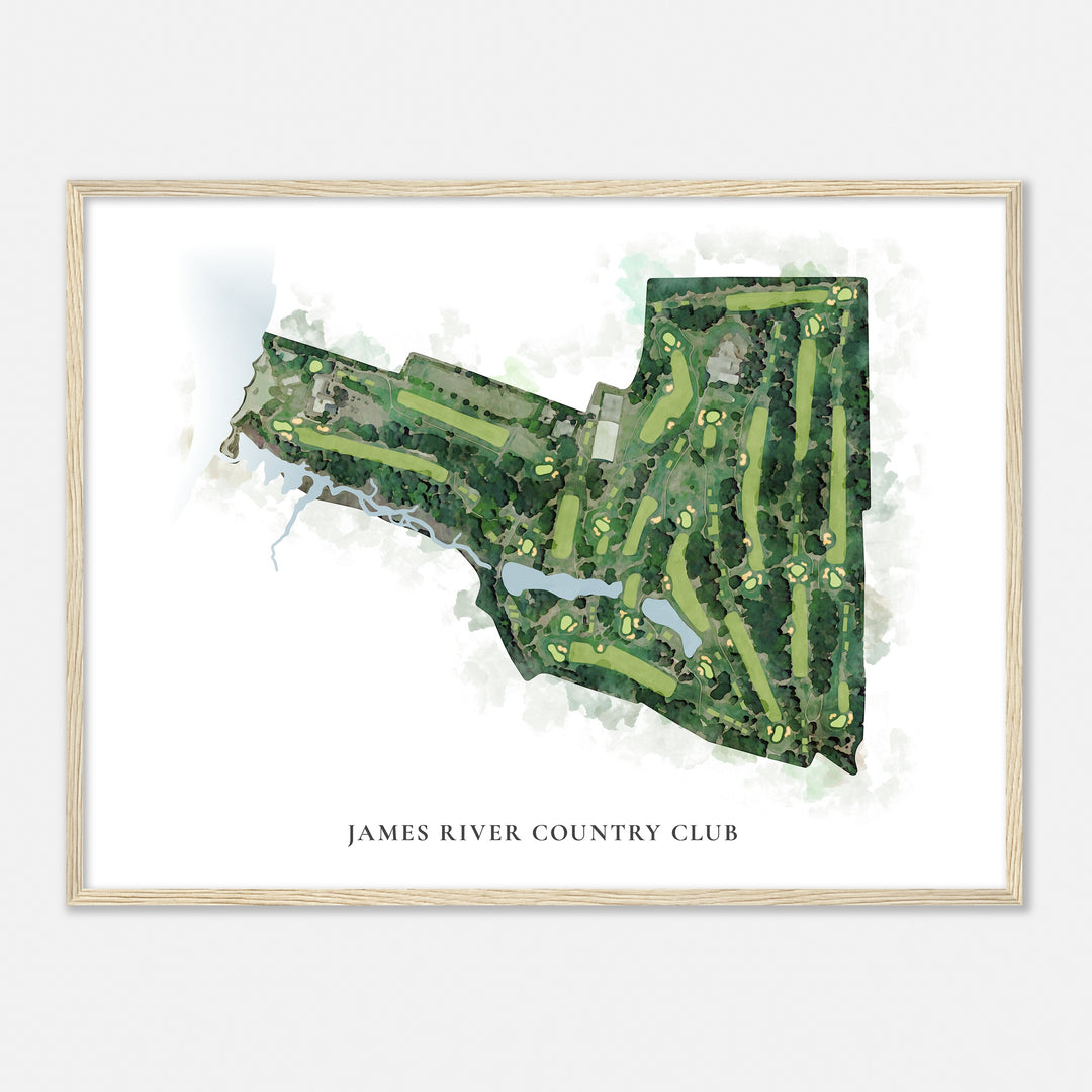 Print of James River Country Club Classic Map