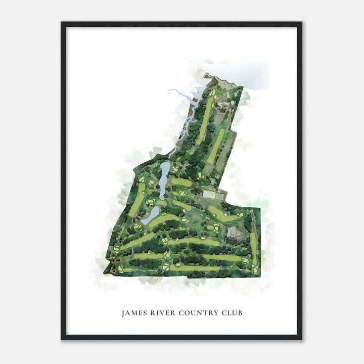 Print of James River Country Club Classic Map