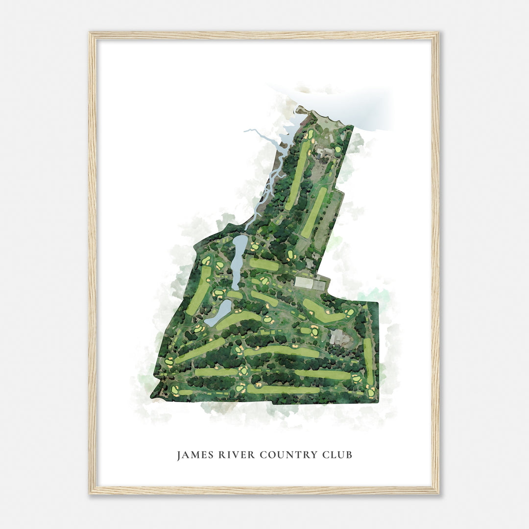 Print of James River Country Club Classic Map