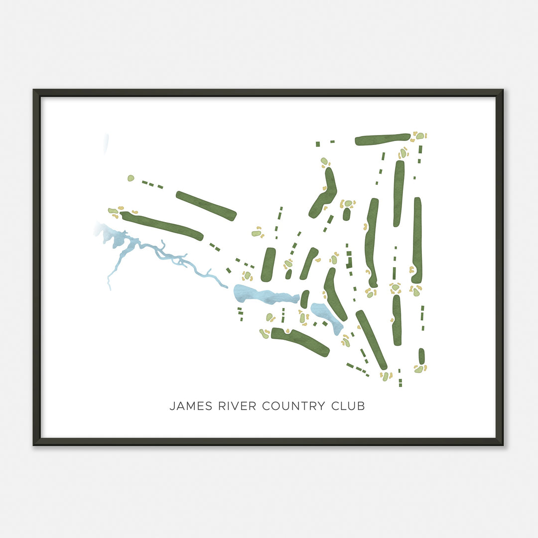 Print of James River Country Club Modern Map