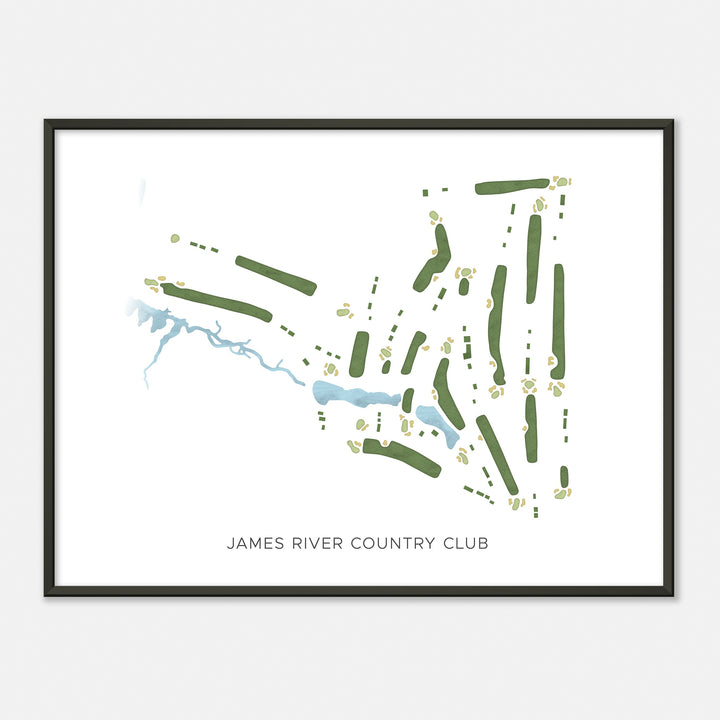 Print of James River Country Club Modern Map