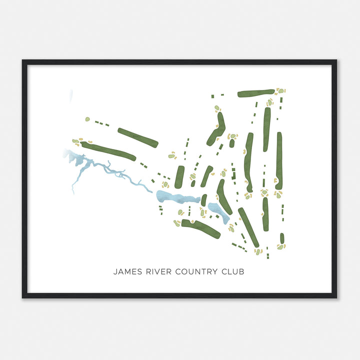 Print of James River Country Club Modern Map