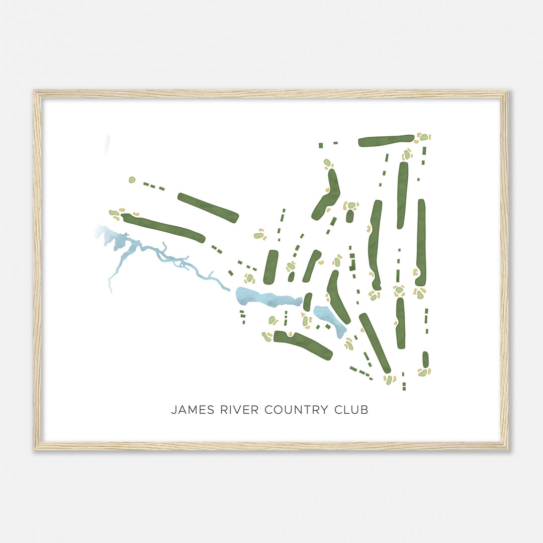 Print of James River Country Club Modern Map