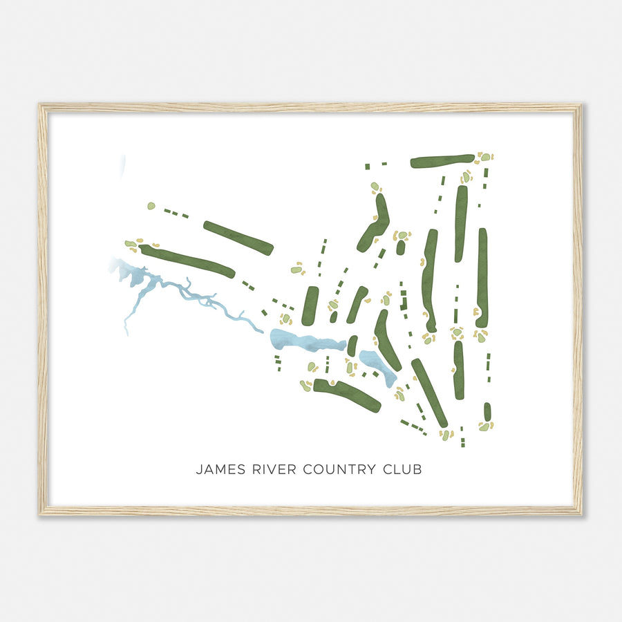 Print of James River Country Club Modern Map