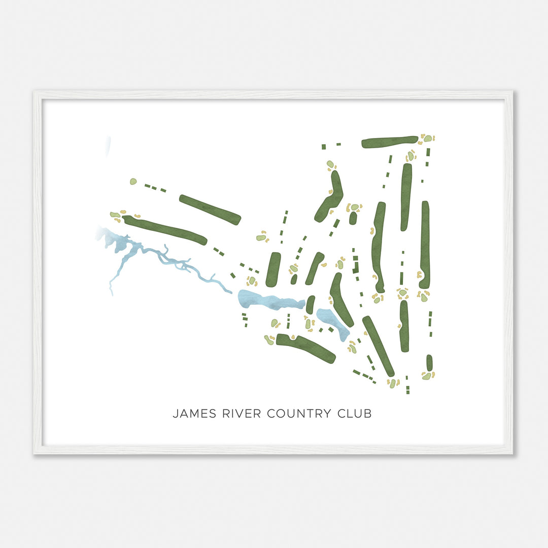 Print of James River Country Club Modern Map