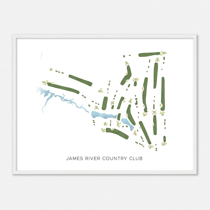 Print of James River Country Club Modern Map