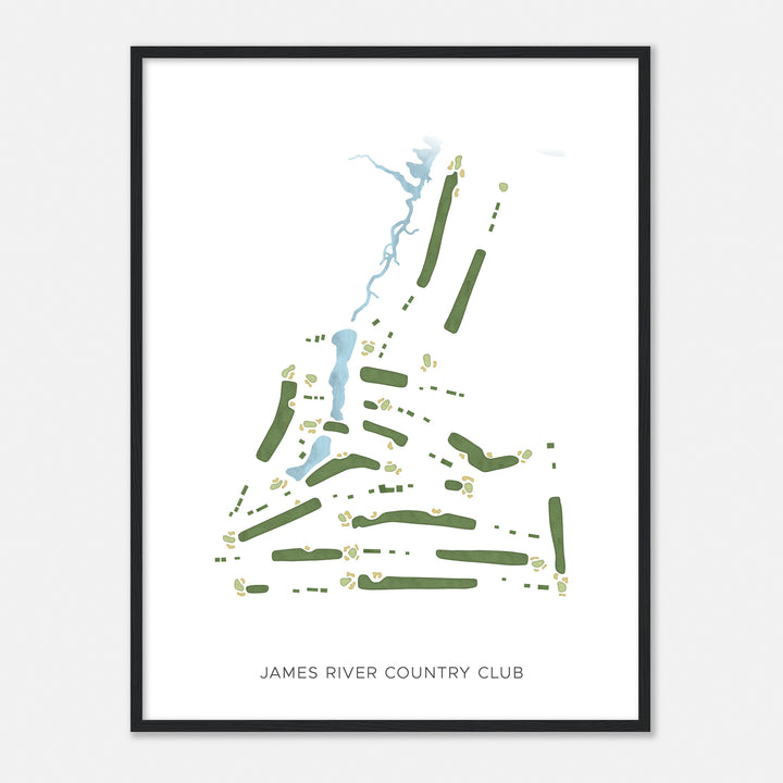 Print of James River Country Club Modern Map