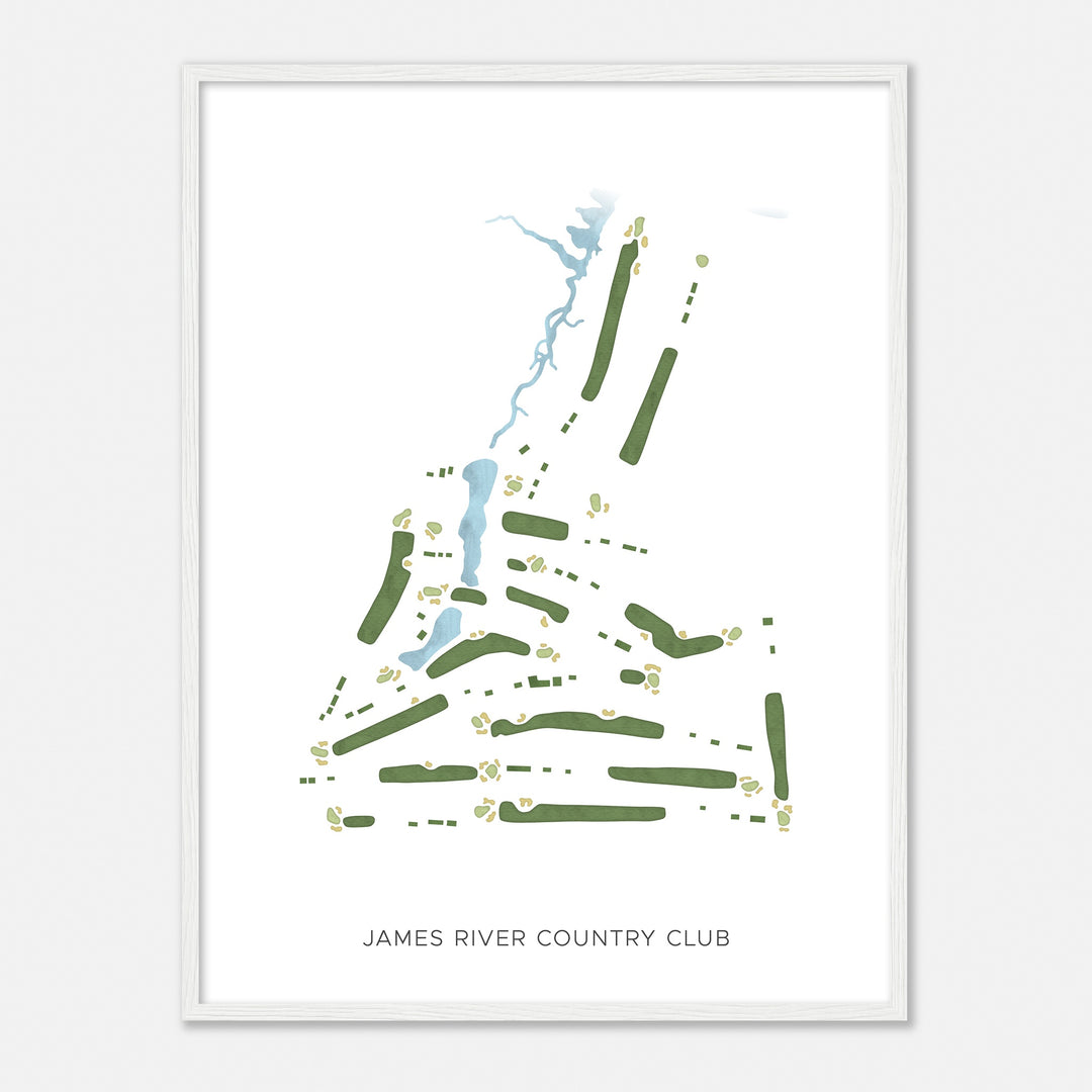 Print of James River Country Club Modern Map