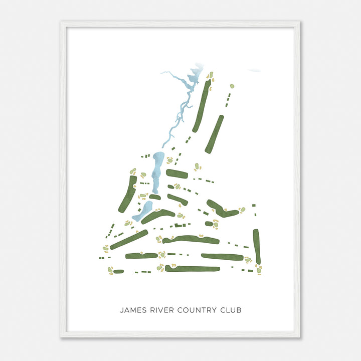 Print of James River Country Club Modern Map