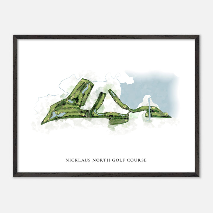 Print of Nicklaus North Golf Course Classic Map