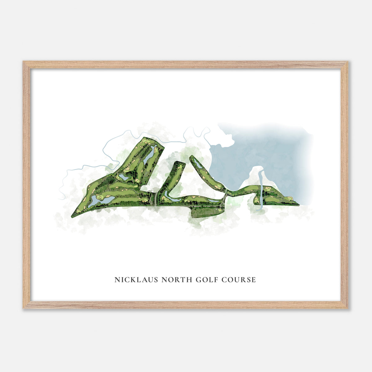 Print of Nicklaus North Golf Course Classic Map