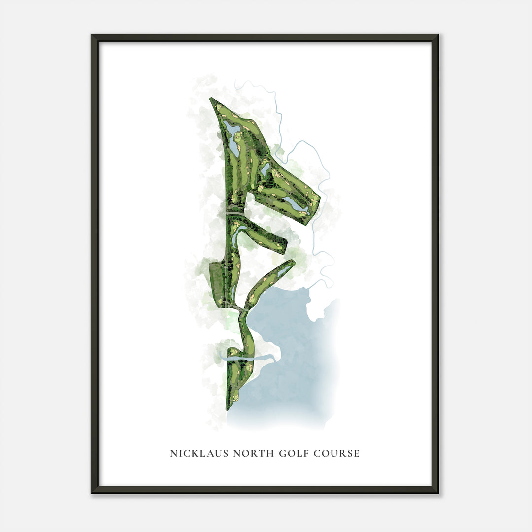 Print of Nicklaus North Golf Course Classic Map