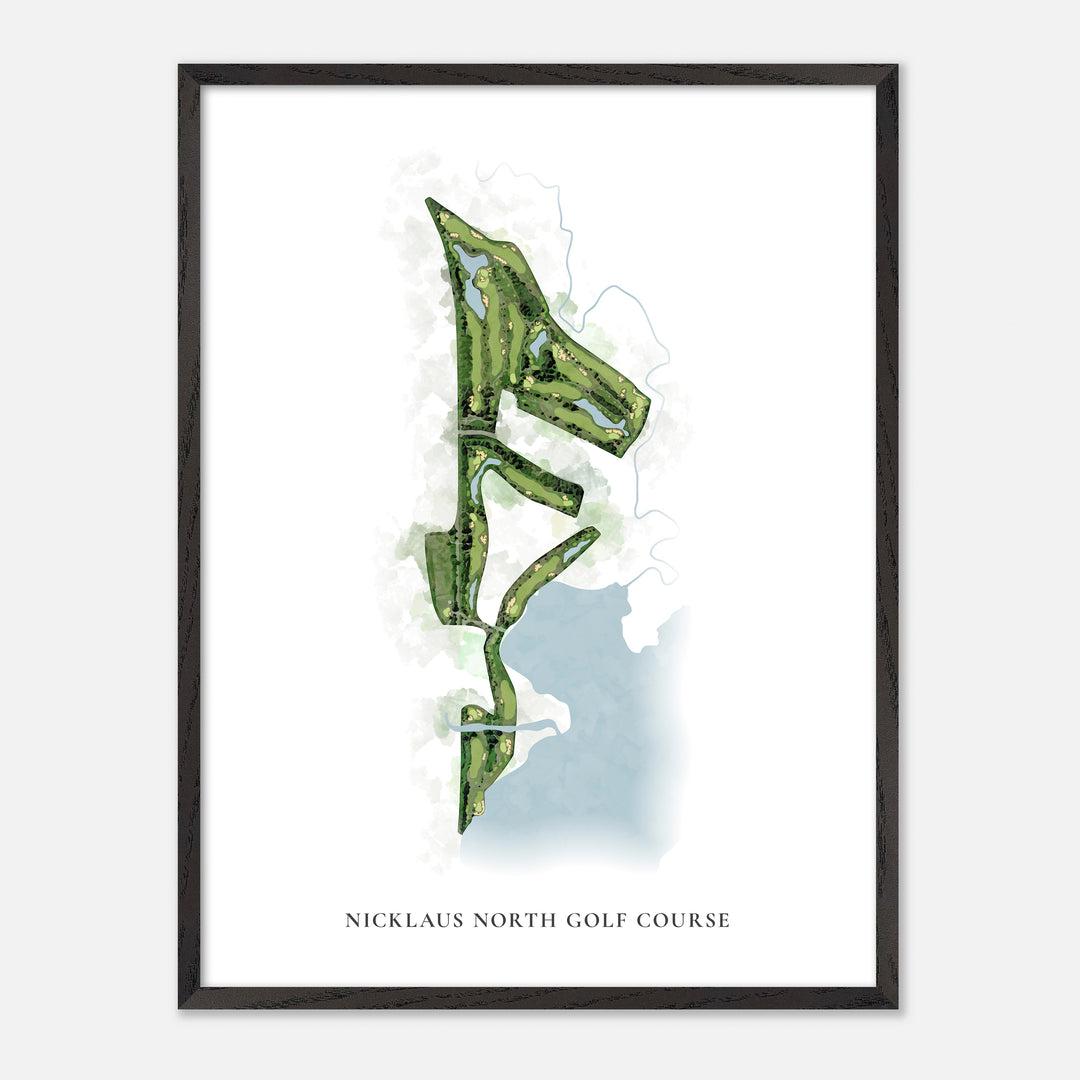 Print of Nicklaus North Golf Course Classic Map