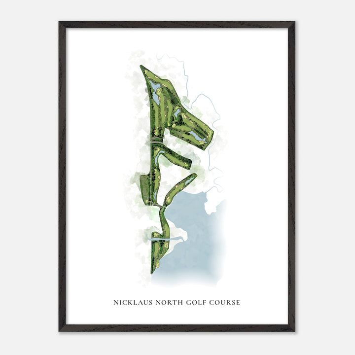Print of Nicklaus North Golf Course Classic Map