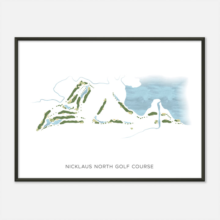 Print of Nicklaus North Golf Course Modern Map