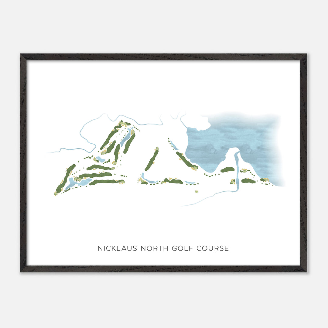 Print of Nicklaus North Golf Course Modern Map
