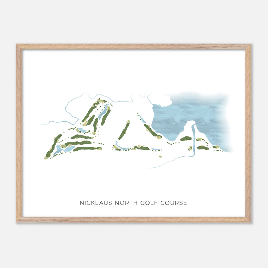 Print of Nicklaus North Golf Course Modern Map