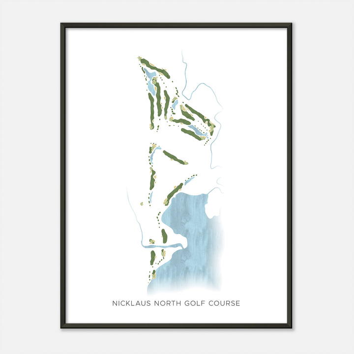 Print of Nicklaus North Golf Course Modern Map