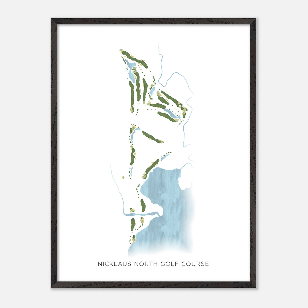 Print of Nicklaus North Golf Course Modern Map
