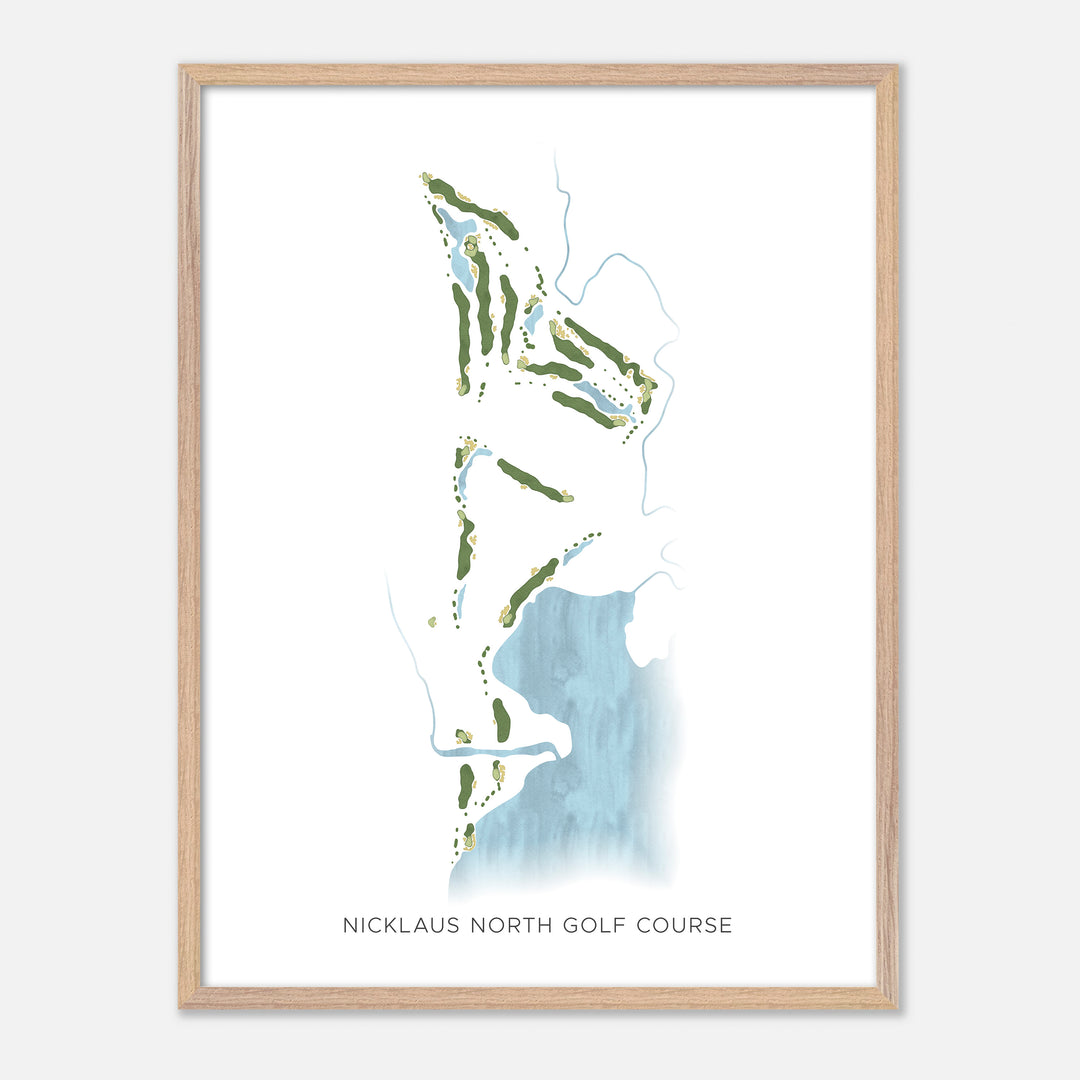 Print of Nicklaus North Golf Course Modern Map