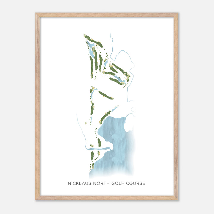 Print of Nicklaus North Golf Course Modern Map