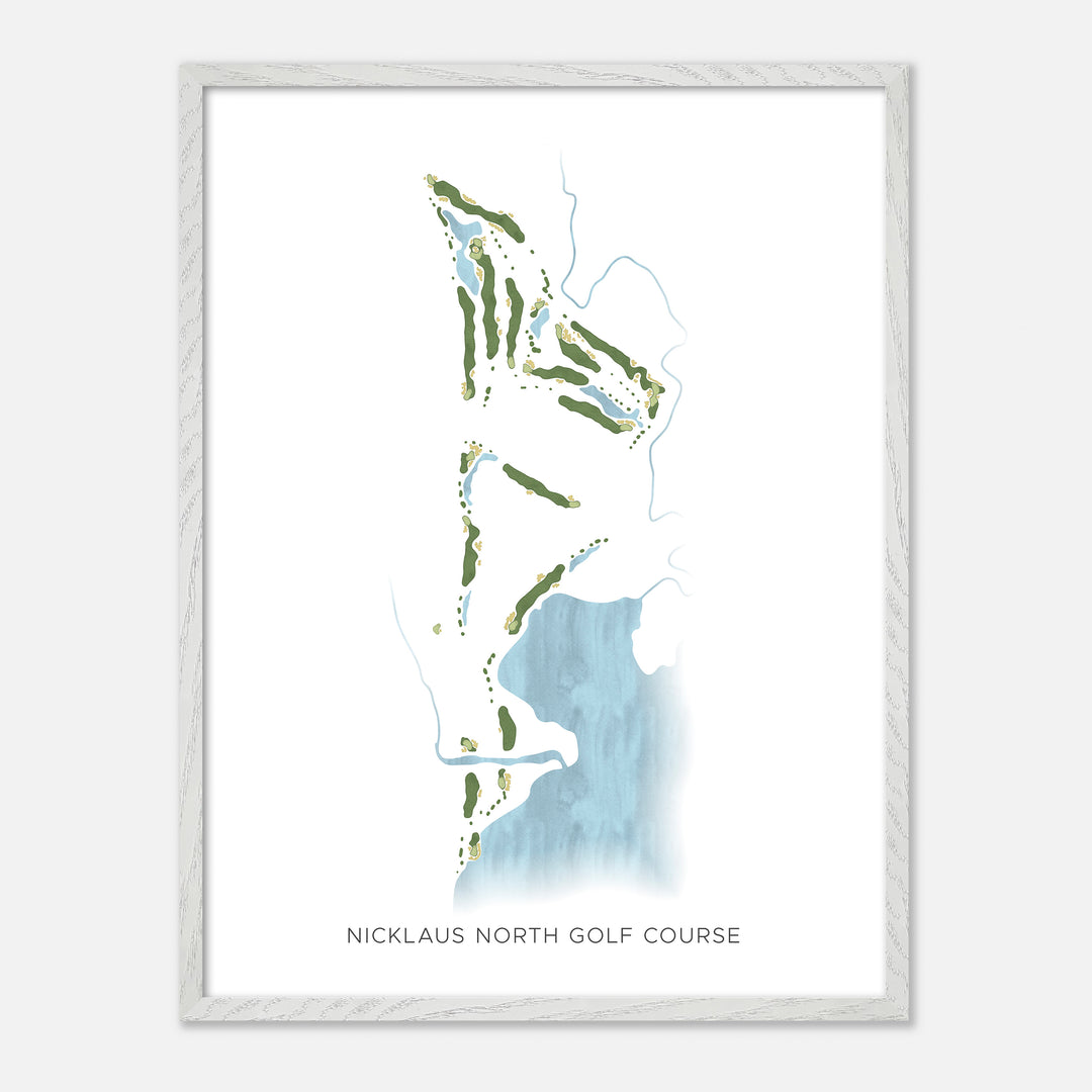 Print of Nicklaus North Golf Course Modern Map
