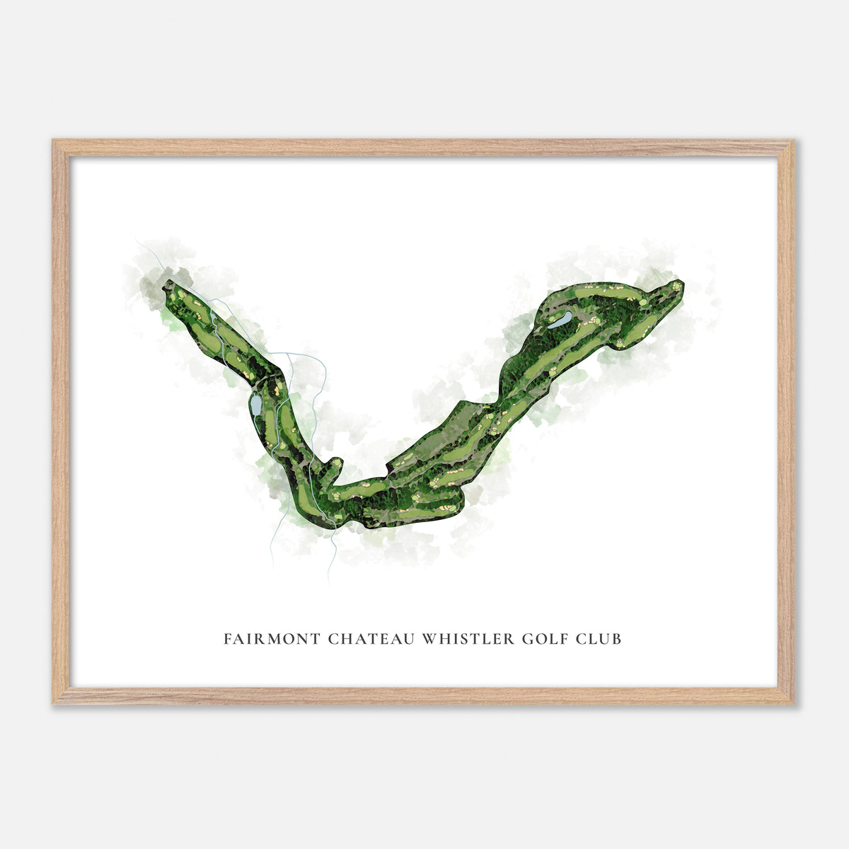 Print of Fairmont Chateau Whistler Golf Club Classic Map