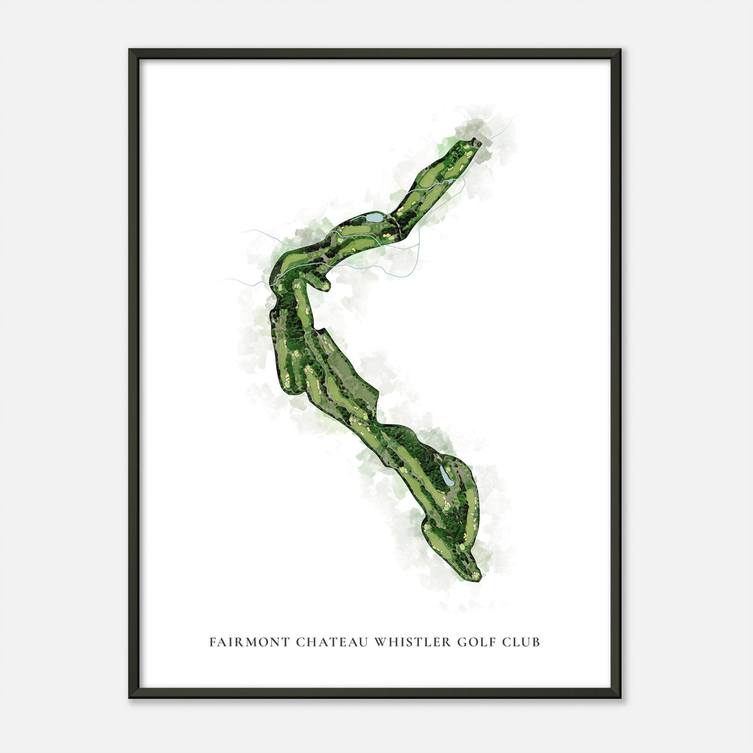 Print of Fairmont Chateau Whistler Golf Club Classic Map
