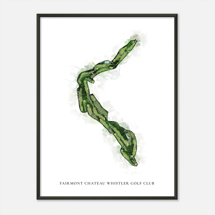 Print of Fairmont Chateau Whistler Golf Club Classic Map