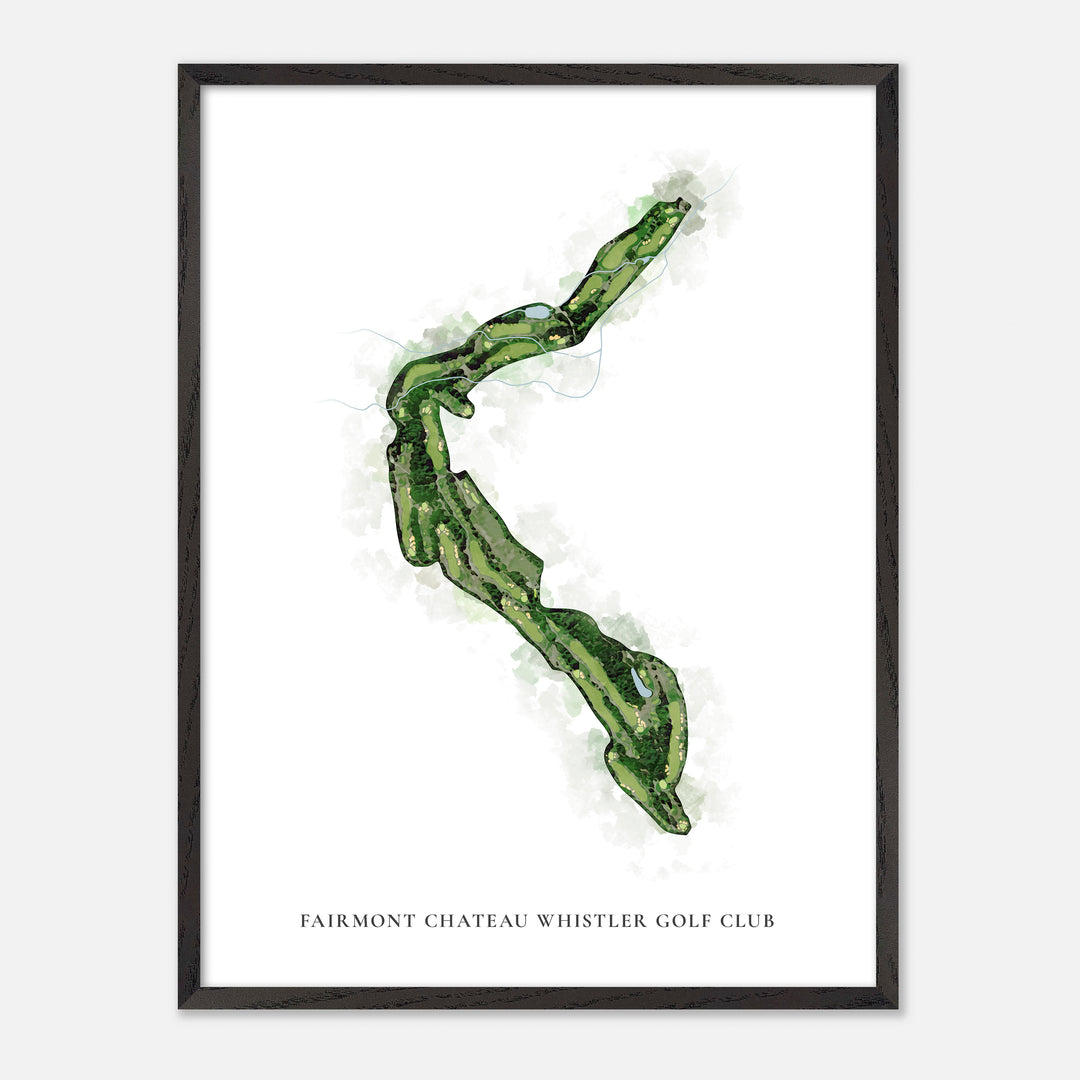Print of Fairmont Chateau Whistler Golf Club Classic Map