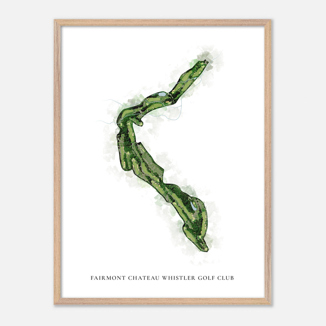 Print of Fairmont Chateau Whistler Golf Club Classic Map