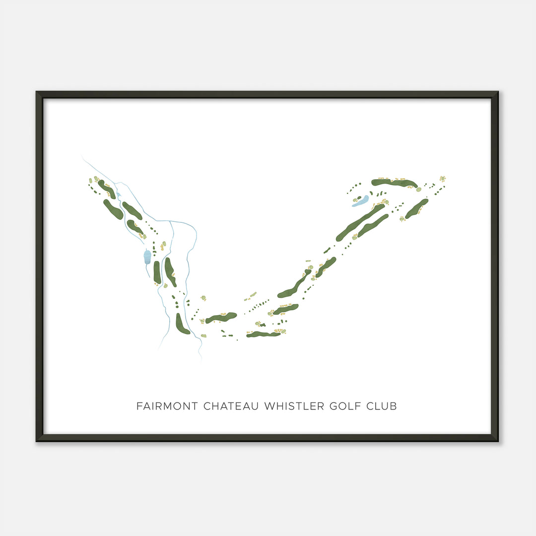 Print of Fairmont Chateau Whistler Golf Club Modern Map