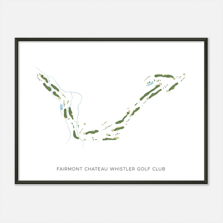 Print of Fairmont Chateau Whistler Golf Club Modern Map