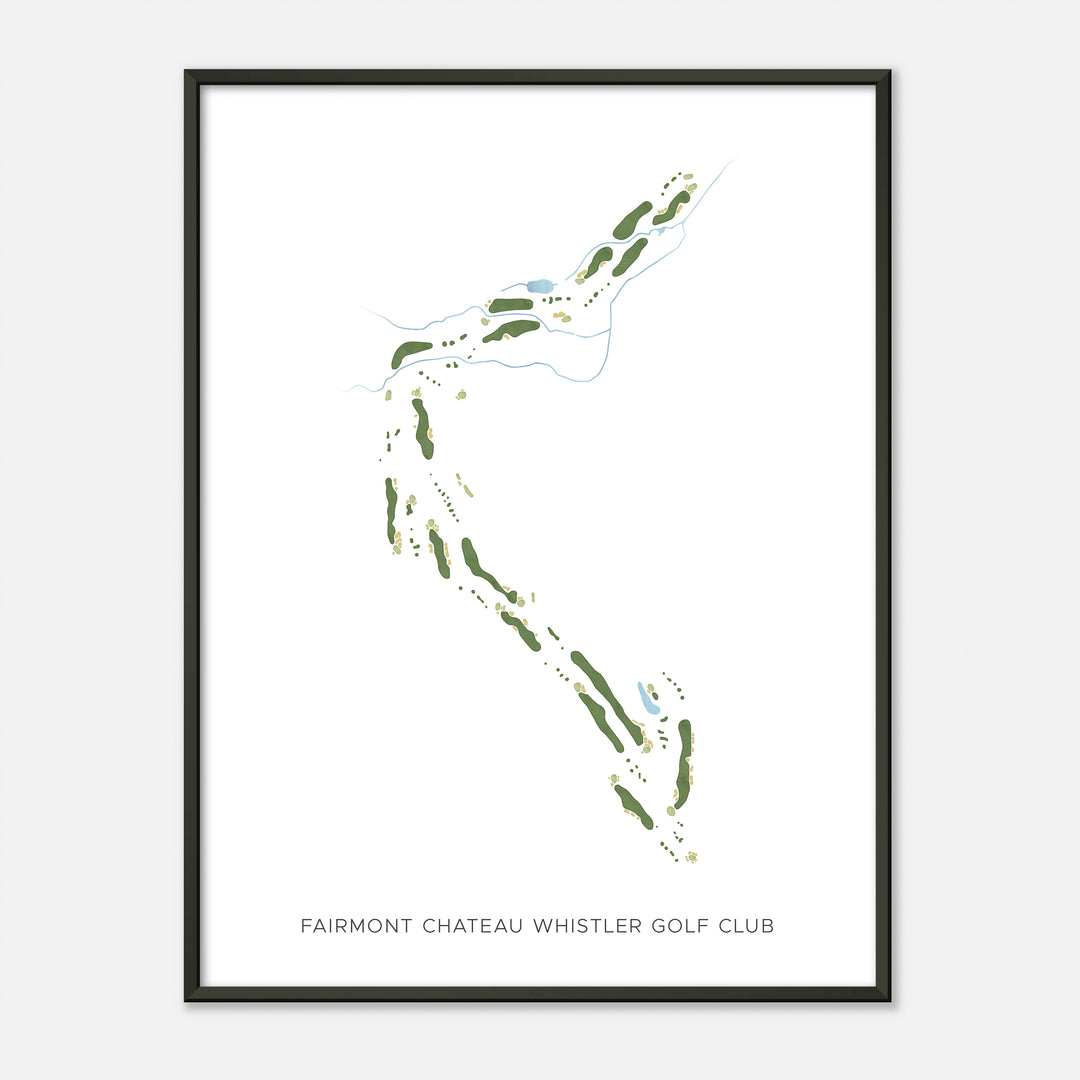 Print of Fairmont Chateau Whistler Golf Club Modern Map