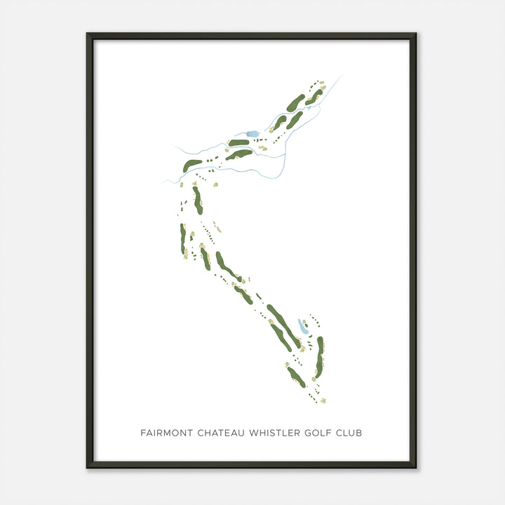 Print of Fairmont Chateau Whistler Golf Club Modern Map