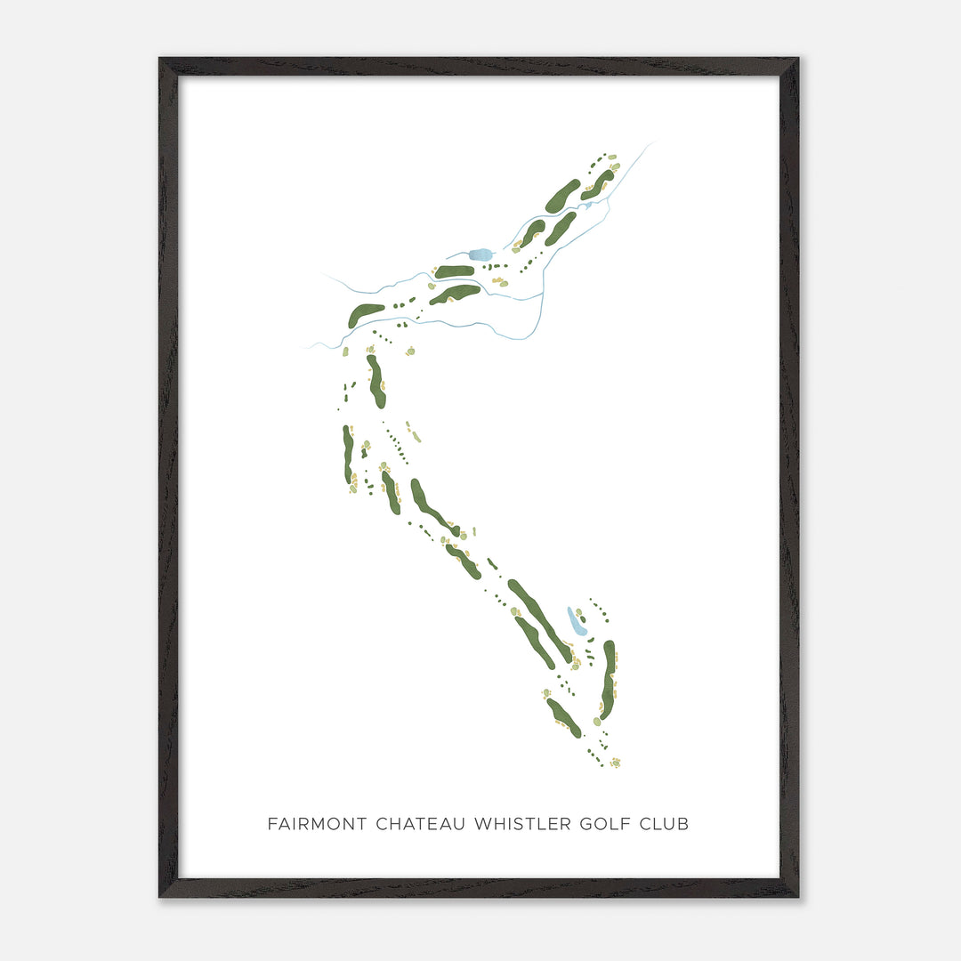 Print of Fairmont Chateau Whistler Golf Club Modern Map