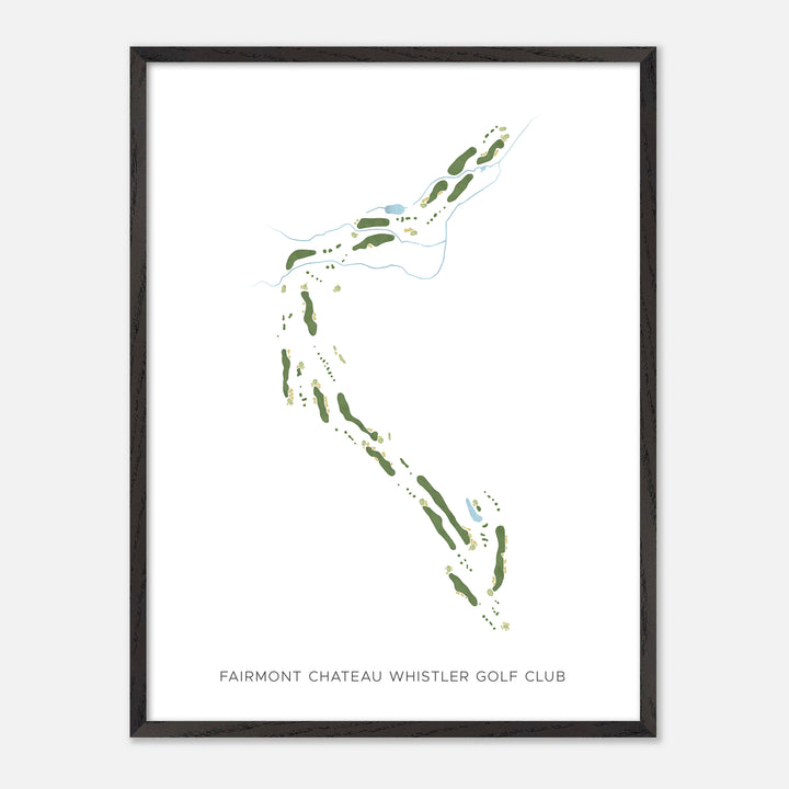 Print of Fairmont Chateau Whistler Golf Club Modern Map