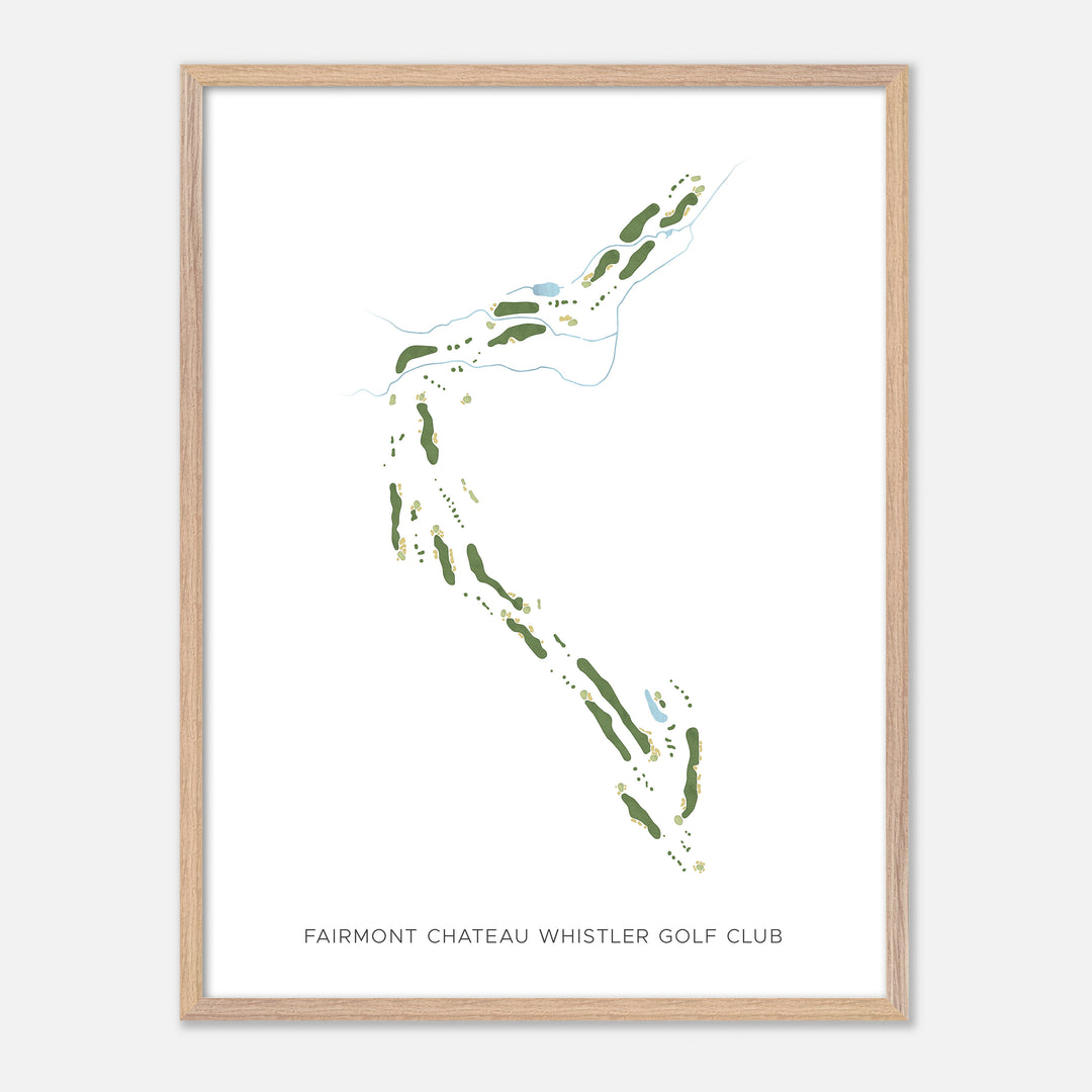 Print of Fairmont Chateau Whistler Golf Club Modern Map