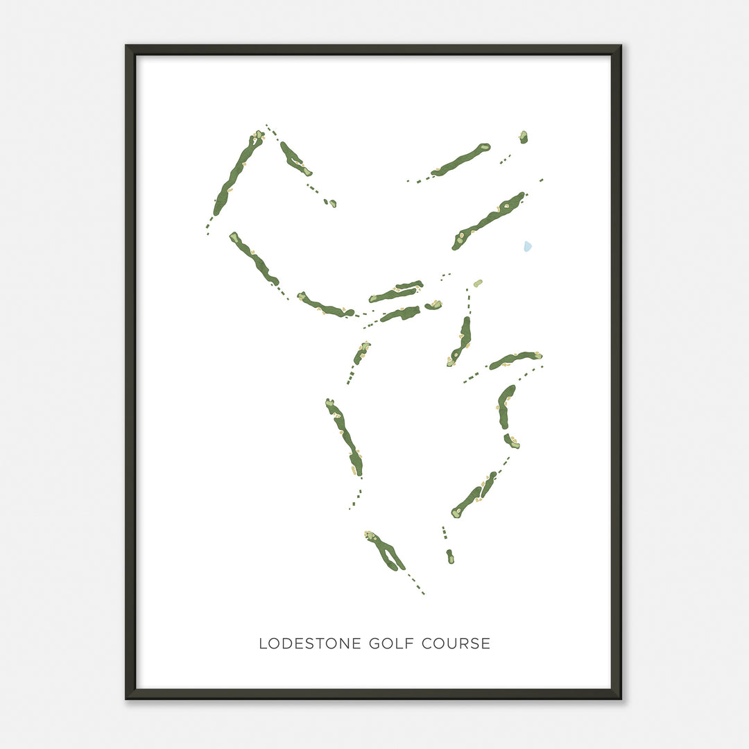 Print of Lodestone Golf Course Modern Map