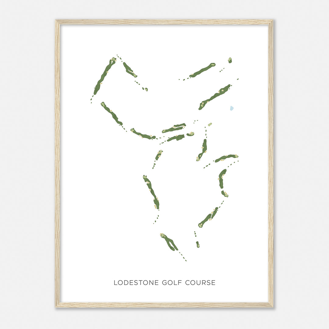 Print of Lodestone Golf Course Modern Map