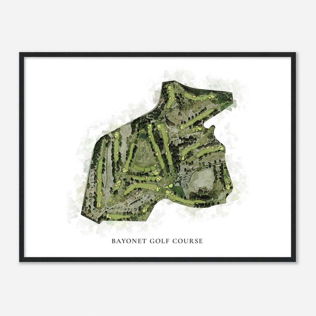 Print of Bayonet Golf Course Classic Map