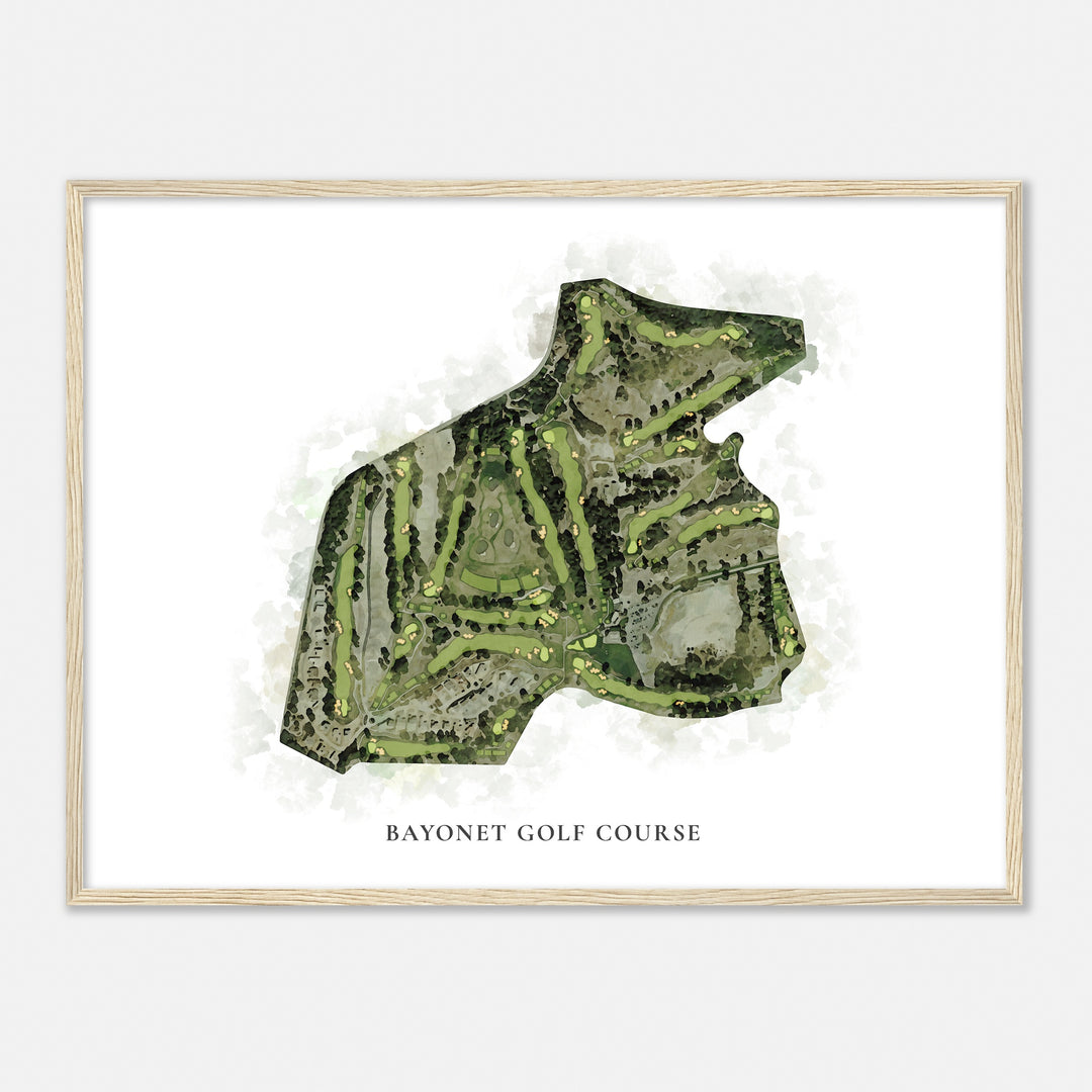 Print of Bayonet Golf Course Classic Map