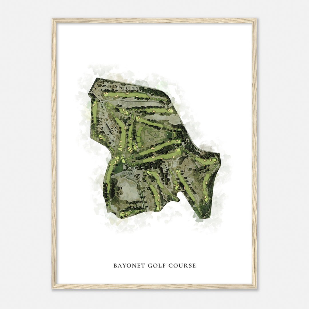 Print of Bayonet Golf Course Classic Map